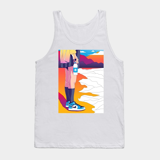 Vaporwave pop Aesthetic Tank Top by AwHM17